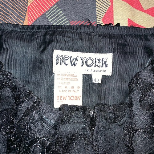 BELLISSIMA GONNA New York INDUSTRIE TAGLIA 42 DONNA ITALIANA THULLE NERO E RASO - Picture 3 of 4