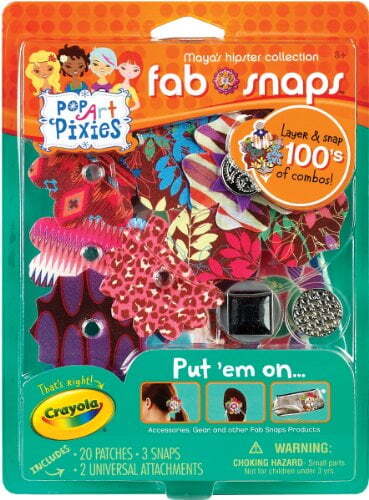 Crayola Pop Art Pixies Fab Snaps Starter Kit de Recarga Colección Maya's Hipster - Imagen 1 de 1