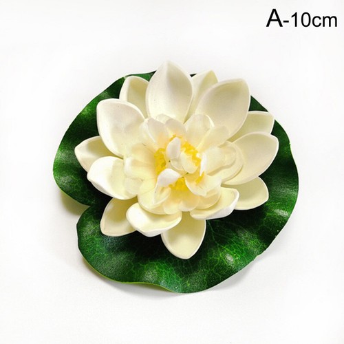 10 cm/18 cm Espuma Falsa Artificial Flor Loto Agua Flotante Lirio Loto Decoración - Imagen 12 de 28