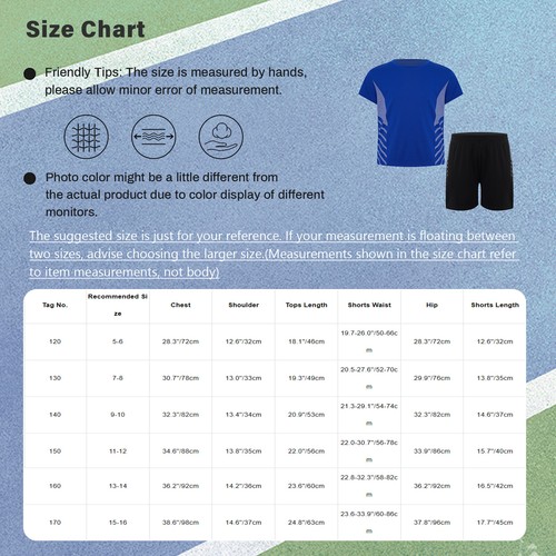 Kids Boys T-shirt With Shorts Running Tracksuit Gym Sports Set Sleeve Outfit - Picture 11 of 45
