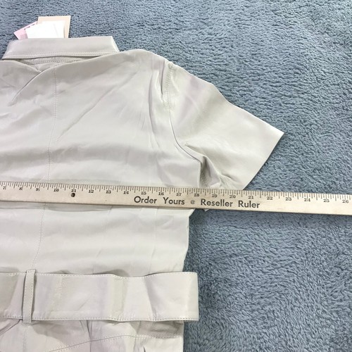Nanushka Dress Womens Medium Vegan Leather Halli Creme Mini Dress With Belt - Picture 15 of 20