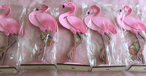 FLAMINGO FILZ TISCHDEKORATION IDEAL FÜR EINE PARTY BRANDNEU 14 Zoll x 5 KOSTENLOSER VERSAND - Bild 2 von 4