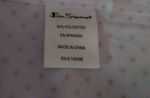 Ben Sherman Slim Fit All Way Stretch Floral Shirt White/Pink Men Sz M 15/15 1/2 - Picture 9 of 12