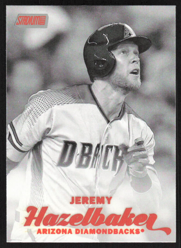 2017 Stadium Club Black and White Orange Foil #272 Jeremy Hazelbaker! *PWE* - Foto 1 di 2