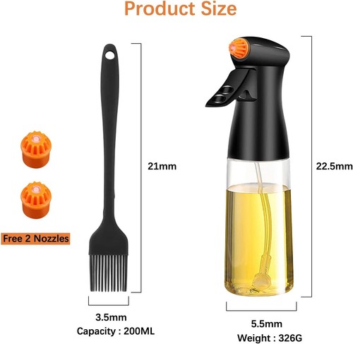 Ölsprüher für Speiseöl Öl Sprühflasche Ölzerstäuber Oil Sprayer Ölspender Spray - Bild 12 von 21
