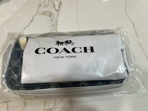 ❤️ Bolso de hombro Coach Penn CR688 B4/AZUL en mezclilla de firma - Imagen 7 de 10