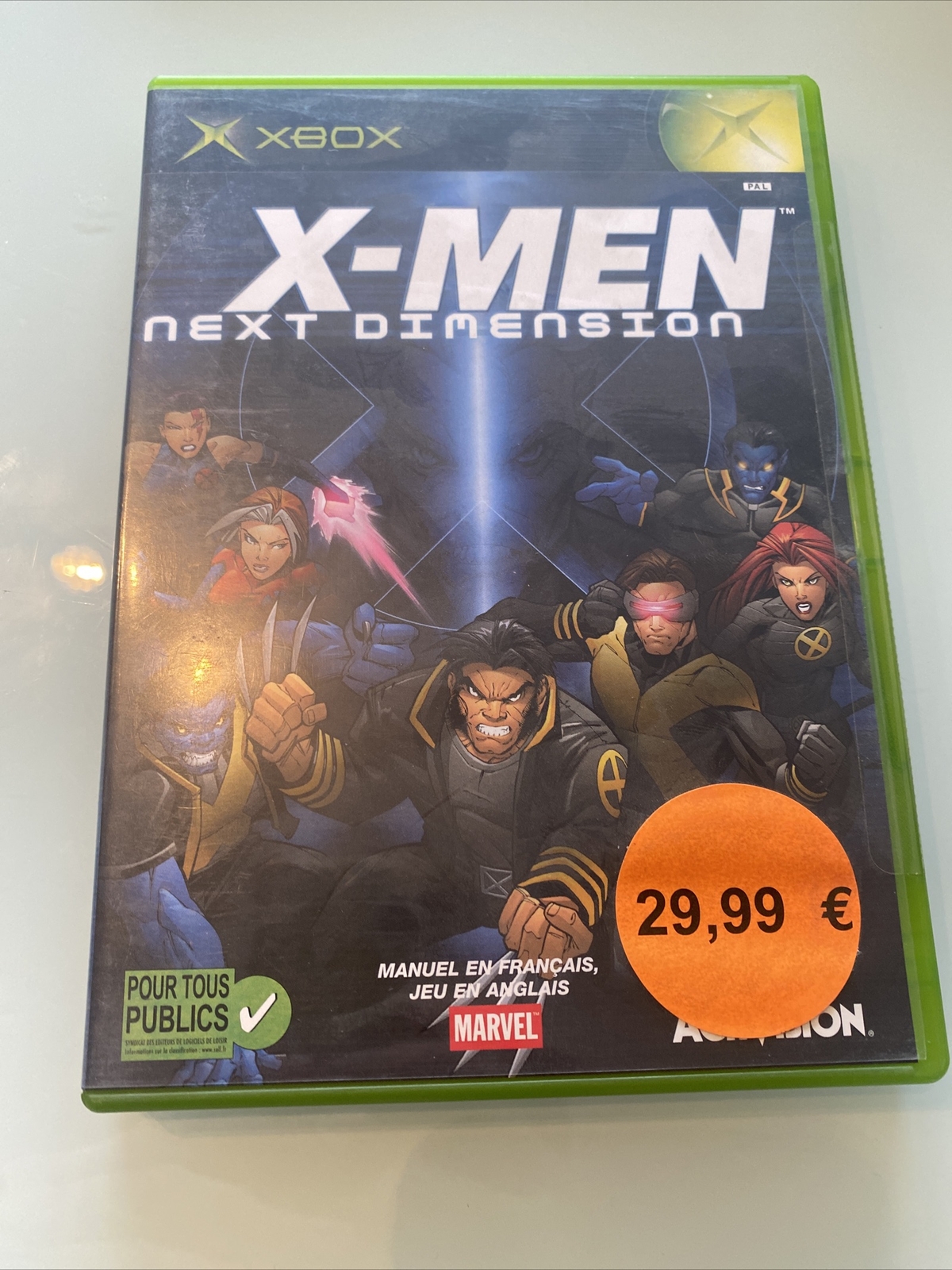 xbox 1 ère gen neuf sans blister x men xmen jeu officiel marvel next dimension