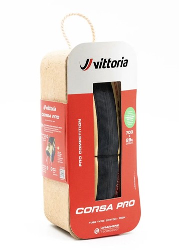 1 or 2 Vittoria Corsa Pro Tube Type - Folding Tire Skinwall 700 x26C / 28C / 30C - Foto 2 di 3