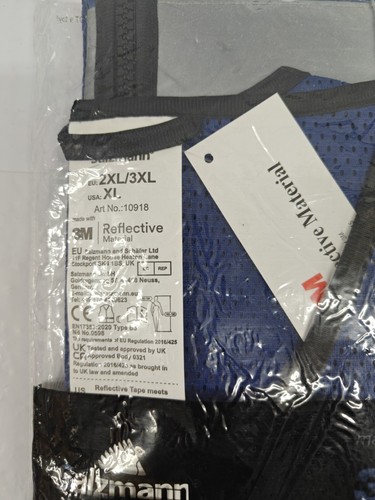 Salzmann Safety Vest NEW Multi-Pocket 3M High Visibility Reflective USA: XL BLUE - Picture 3 of 3
