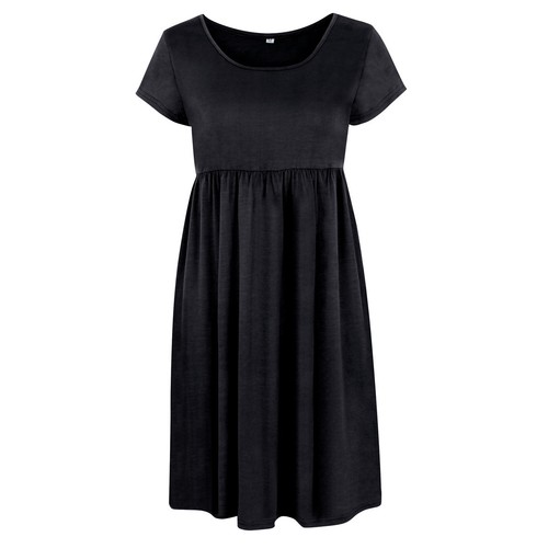 Kurzes Damen-Minikleid Sommer Kurzarm Freizeit Abend Party Cocktail US SCHNELL - Bild 9 von 20