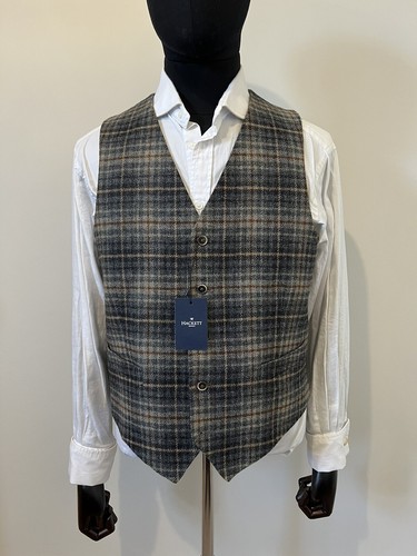 Stunning Hackett Checked Tweed Waistcoat Very Peaky Blinders RRP £250 BNWT - Picture 2 of 9
