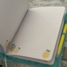 6” x 8” FUZZY - FUR - PINEAPPLE NOTEBOOK Writing JOURNAL * NEW! With Pen L@@K — photo 6