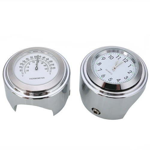 7/8" 1" Motorrad Lenkeruhr Thermometer Motorraduhr Uhren Wasserdicht Universal. - Picture 9 of 9