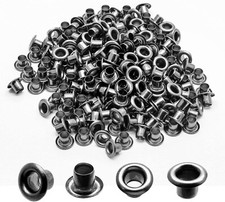 1/8 Inch 3Mm ID Grommets Eyelets, 200 Pieces Metal Grommet Kit Hole Self Backi
