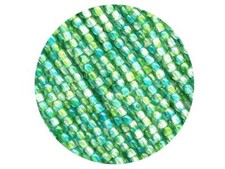 1200 True 2mm Czech Glass Druk Round Smooth Beads, Crystal Green  Yellow, P342