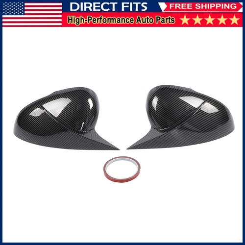 Left and Right Rear View Side Mirror Covers for KIA K5 Optima 2020 2021 Black