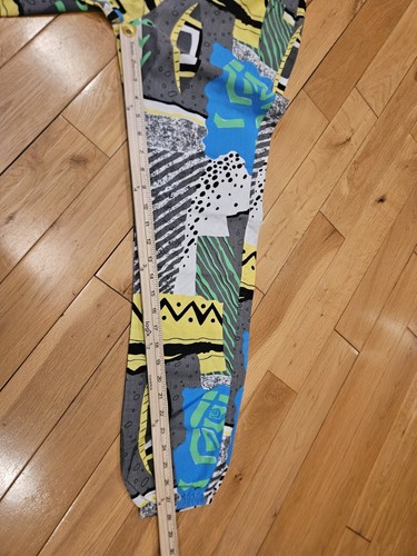 Vintage Abstract Pants Saved by The Bell Style Surf Beach Skateboard Youth L USA - Picture 12 of 15