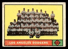 1961 Topps LOS ANGELES DODGERS Team Card #86 GD