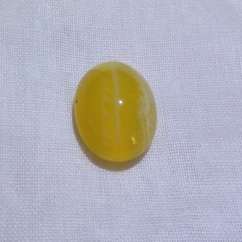 14.5 Carat 18.9x14.3x9.6 MM Natural Yellow Amazing Color Cat's Eye Opal Cabochon - Picture 20 of 24