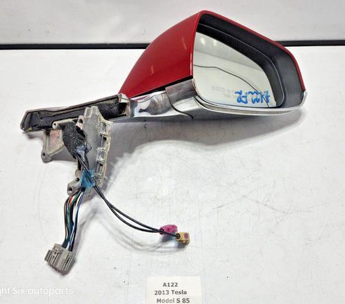 ✅12-20 OEM Tesla Model S Right Passenger Door Exterior Side Mirror Red NOTE* - Picture 1 of 11