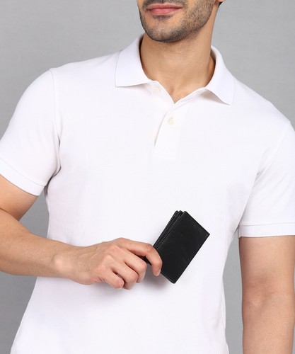 Cartera Leatherboss delgada con estuche para tarjetas RFID - cuero negro con bolsillo expandible - Imagen 3 de 14