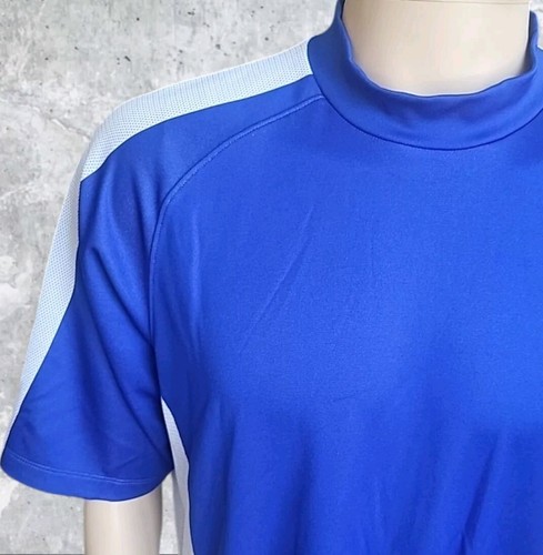 Nike Fit-Dry Jersey Mens Large Blue White Preston Trail Golf Soccer Pullover - Picture 3 of 16