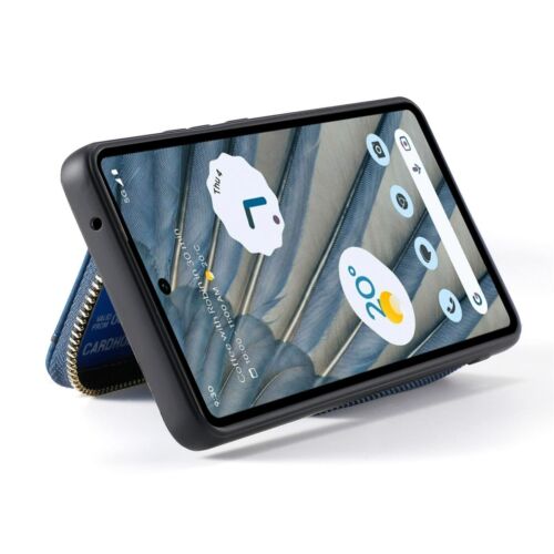 For Google Pixel 8 7A 6 Pro Leather Crossbody Strap Zipper Wallet Phone Case New - Picture 23 of 54