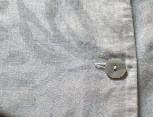 New OSKA Short Boxy Linen Jacket - Ivory with Light Print - 1 (UK 10) Regular - Picture 5 of 9