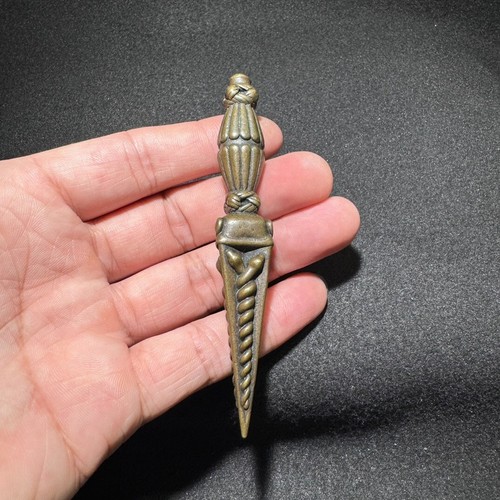Tibetan Copper Buddhism Faqi Vajra Demon Subduing Pestle talisman pendant - Picture 5 of 8