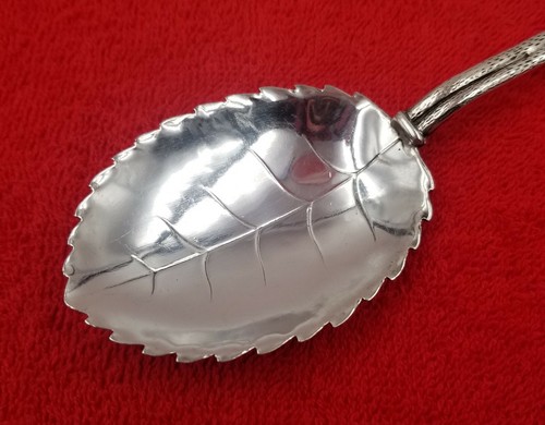 800 Silver Christoph Widmann Hildesheim Rose & Leaf Serving Spoon 7 1/2" 36 gms - Picture 7 of 10
