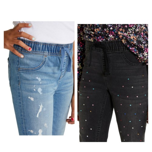 2- Pair Girls Size 16 Pull-on Jeans jeggings....... Justice - Picture 2 of 6