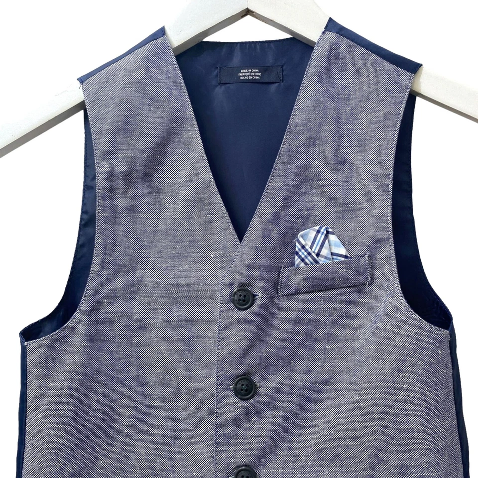 Chaleco NAUTICA para niños talla 5 mezcla de lino azul Foto 2 de 4