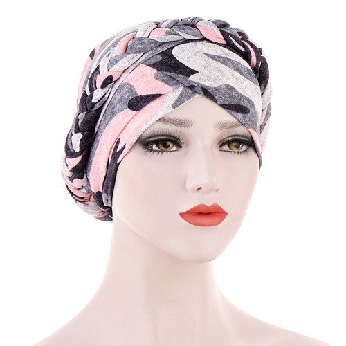 Muslim Women's Hijab Indian Turban Braid Hat Head Wrap Headwear Cancer Chemo Cap - Picture 10 of 29