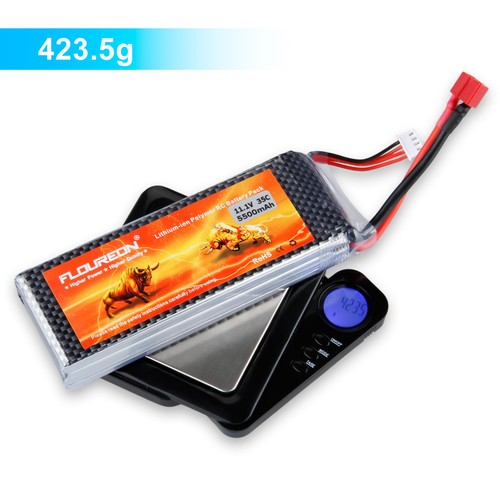 2x 11.1V 5500mAh 3S 35C Lipo RC Battery for Helicopter Airplane Car Truck Deans - Picture 4 of 9