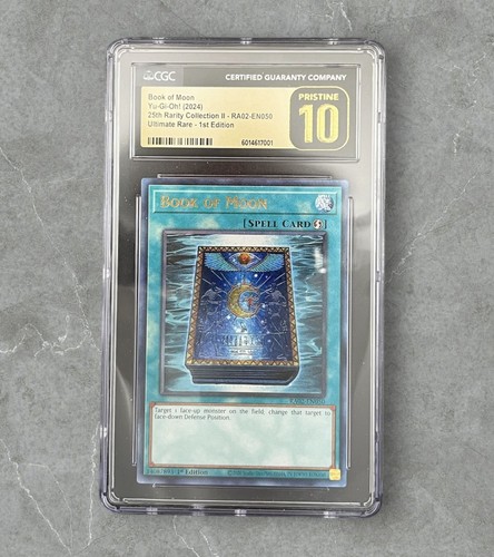 CGC Pristine 10 - Yugioh! Book Of Moon Ultimate Rare RA02 1st Edition