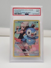 2019 Pokemon TCG Sun and Moon Cosmic Eclipse Full Art Piplup #239/236 PSA 9 MINT