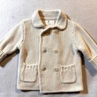 BANANA REPUBLIC 6-12 Months Cardigan Coatigan Cotton Chunky Ivory Cream
