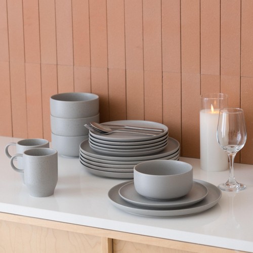 Dinner Plates Set of 6, Chip and Scratch Resistant (Sandstone Gray, 8.5 Inch) - Picture 2 of 7