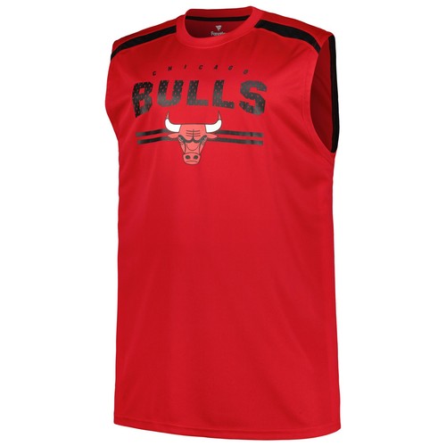 Men's Fanatics Red Chicago Bulls Big & Tall Birdseye Muscle Tank Top - Bild 2 von 3
