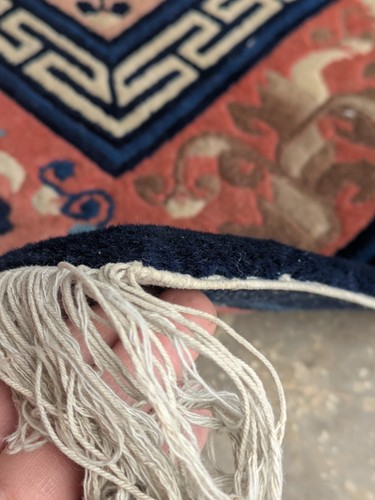 Vintage Traditioneller Handgeknüpfter Chinesischer Peking Blumen Teppich 161x122cm - Bild 12 von 24