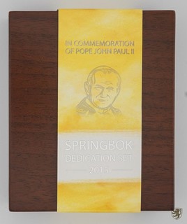 GABUN Set 3000 & 1000 Francs 2015 Springbok Dedication Set GOLD PP im Etui