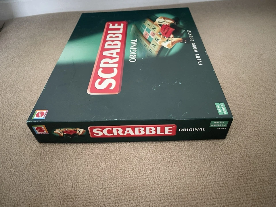 Scrabble Original By Mattel 1999 Complete With All The Right Scoring Tiles - Image 3 of 4