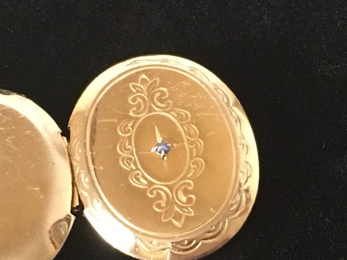Colgante medallón estrella vintage con bordes de oro de 10K con zafiro en el centro 5,5 gramos de peso - Imagen 11 de 19