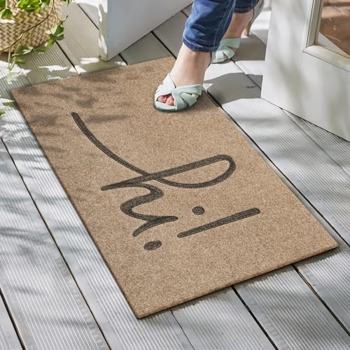 Hi Welcome Door Mat Durable Front Door Mat for Home Entrance Kitchen and - Picture 2 of 7