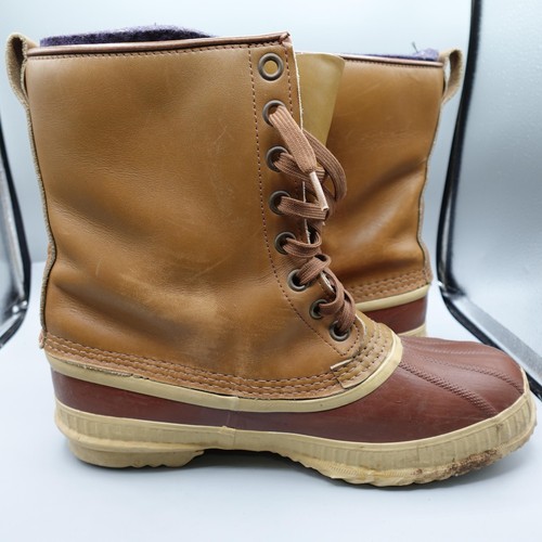 Sorel Premium Boots Mens Size 11 Brown Tan Duck Winter Snow Felt Liner Insulated - Picture 8 of 15