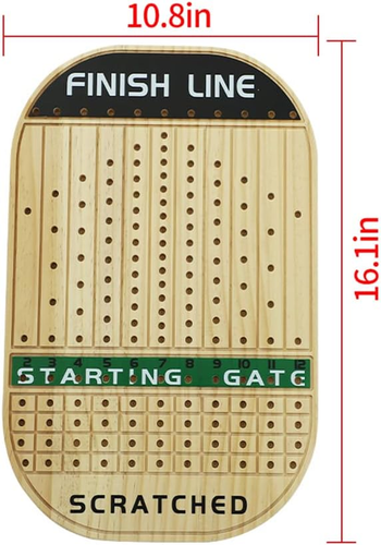 Horse Race Board Game Racing Game Thickened Solid Wood with 11 Luxurious Durable - Picture 2 of 12