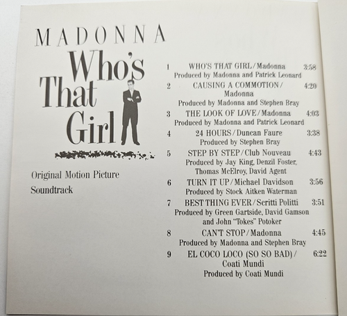MADONNA Who's That Girl OST Japan Rare CD WPCR 336 w/OBI 9tracks 1995 Reissue - Picture 8 of 13