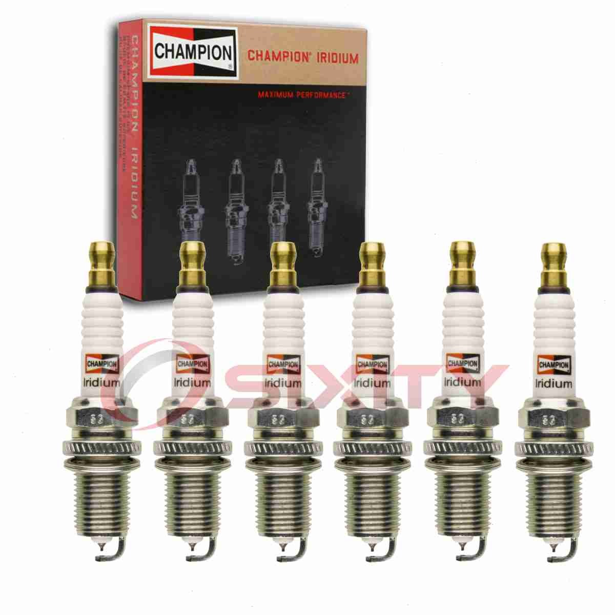 6 pc Champion Iridium Spark Plugs for 1982 Lincoln Continental 3.8L V6 jy