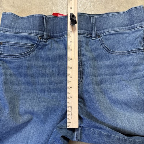 SPANX Jeans Womens Size 1X Blue Flare in Pull On Stretch Denim High Waist - Foto 4 di 12