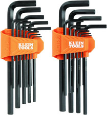 Klein Tool LS22 22-Piece Long Hex Key Set, SAE and Metric, Heat-Treated, L Style